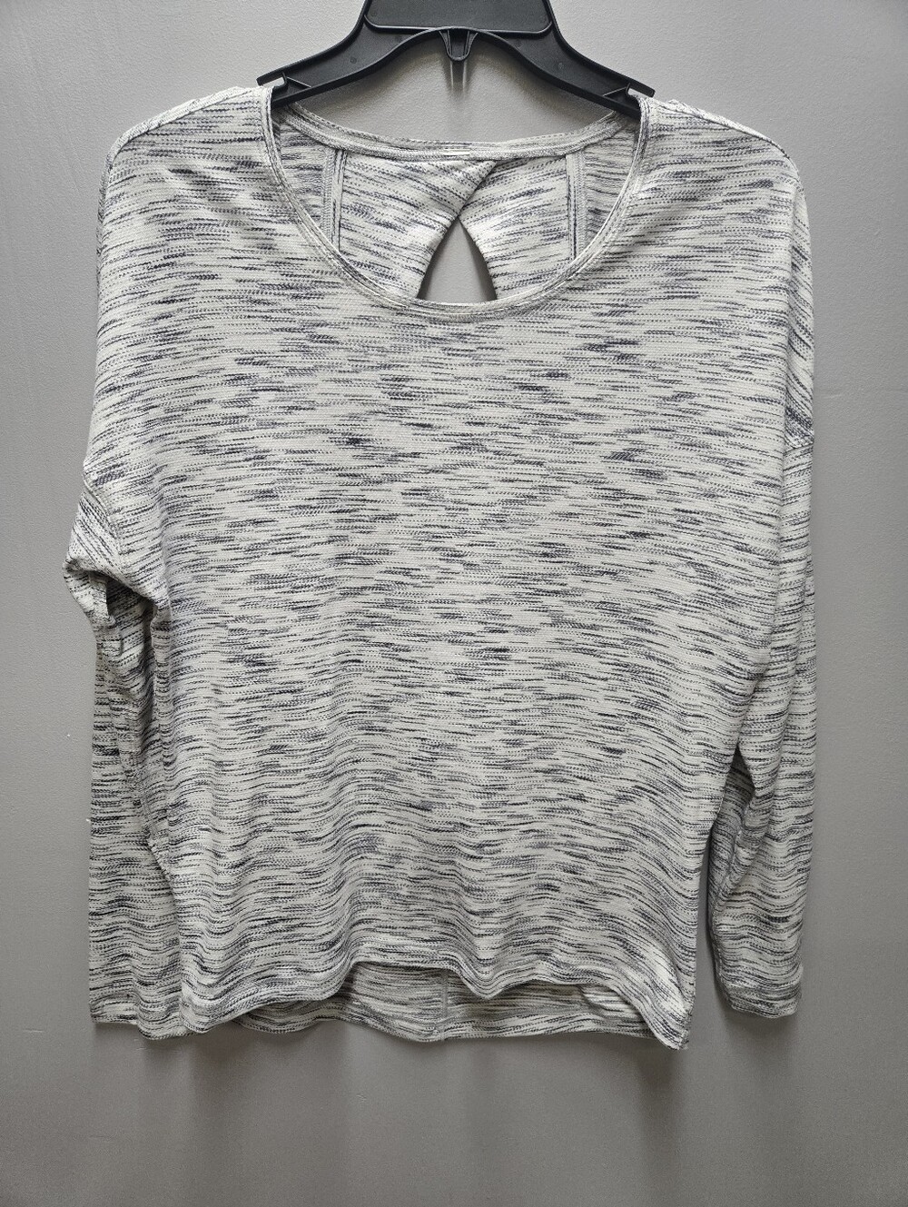Lululemon Get Set Long Sleeve Top Womens Small Space Dye Luon Open Back No Tag